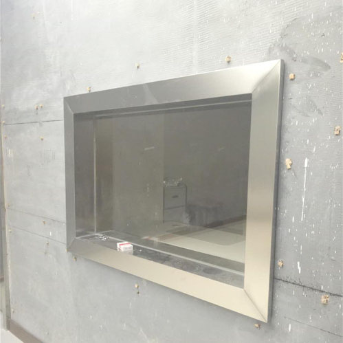 齐齐哈尔800*1200*20mm铅玻璃观察窗安装效果图